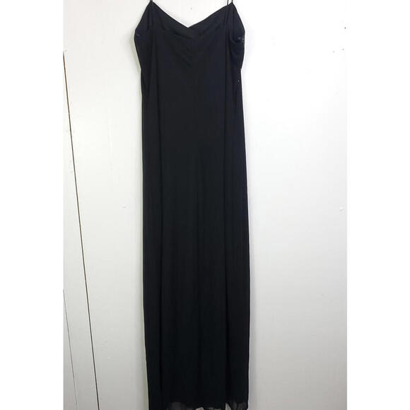 Vintage Dress Womens Large 90s Prom Maxi Hoco Witchy Square Neck Bling Bodice - Picture 2 of 11